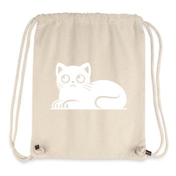 Cute Cat Cat Tattoo Style Drawing - Stanley/Stella Recycled Gym Bag - natural - Front