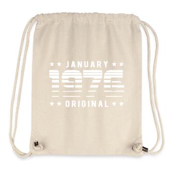 January 1976 Original Retrodesign | Geburtstag - Stanley/Stella recycelter Gym Bag - Naturweiß - Vorne