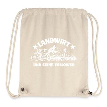 Landwirt und seine Follower - Traktor - Stau - Stanley/Stella recycelter Gym Bag - Naturweiß - Vorne