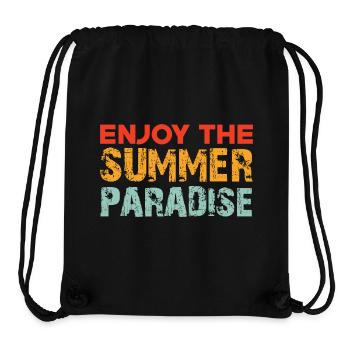 Enjoy the summer paradise - Stanley/Stella Recycled Gym Bag - black - Front