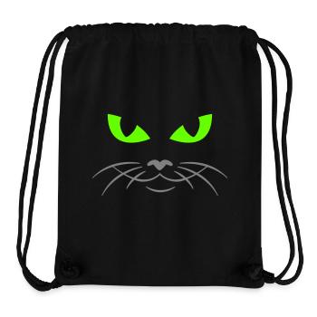 cat face - katzengesicht - Stanley/Stella recycelter Gym Bag - Schwarz - Vorne