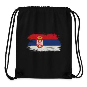 Serbia vintage flag - Stanley/Stella Recycled Gym Bag - black - Front