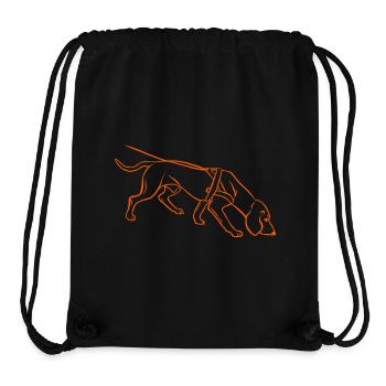 Chien de sueur en orange - Sac à cordon recyclé Stanley/Stella - noir - Devant