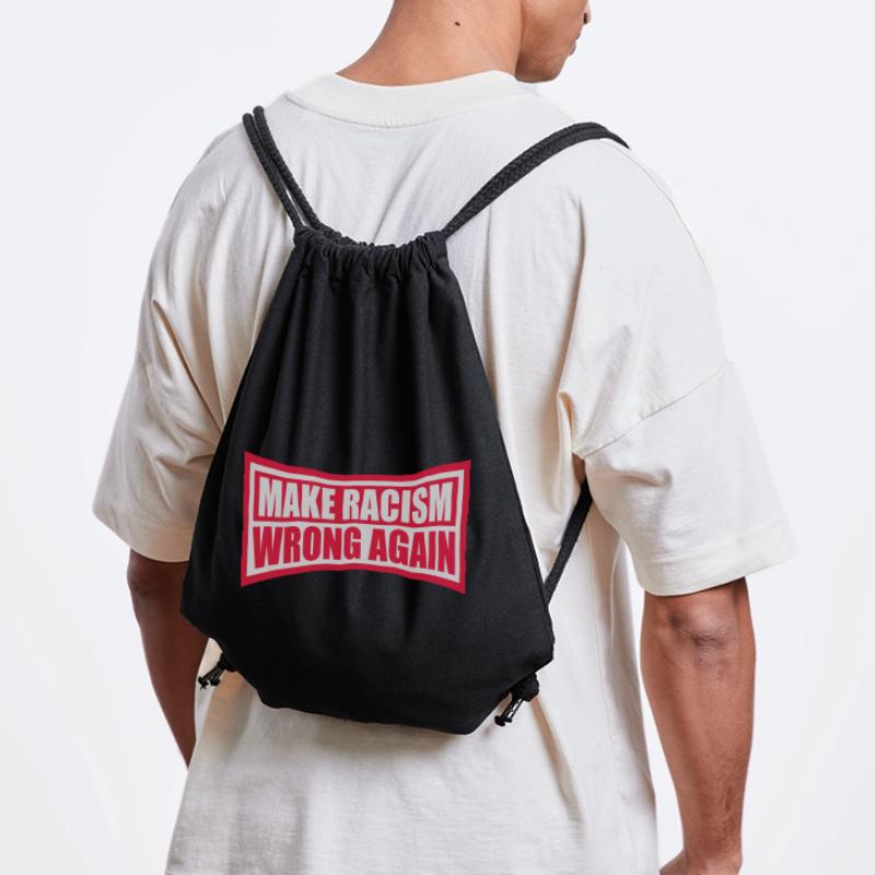 make racism wrong again Stanley/Stella Recycled Gym Bag