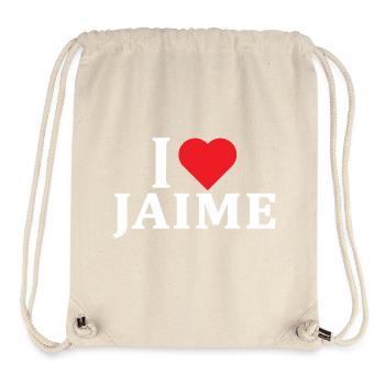 nom t-shirt Jaime Jaime t-shirt idée cadeau - Sac à cordon recyclé Stanley/Stella - blanc naturel - Devant