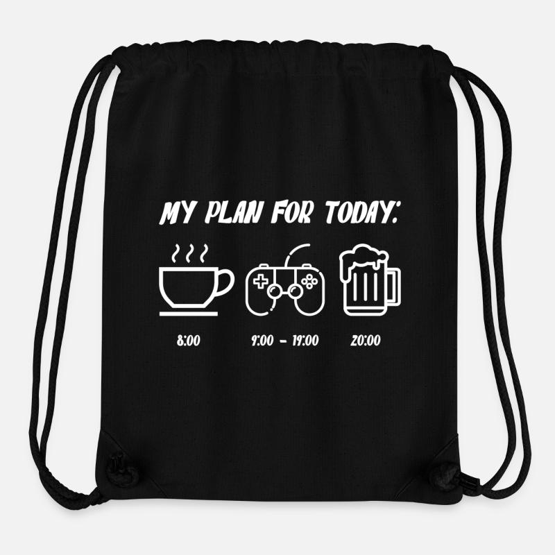 Mein Plan für heute: Coffee Controller Bier - Stanley/Stella recycelter Gym Bag - Schwarz