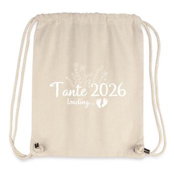 Werdende Tante 2026 - Schwangerschaft ankündigen - Stanley/Stella recycelter Gym Bag - Naturweiß - Vorne