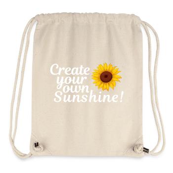 Sonnenblumen-Feeling: Deine eigene Sonne - Stanley/Stella recycelter Gym Bag - Naturweiß - Vorne