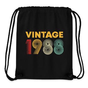 Vintage 1988 Retro Jahrdruck - Stanley/Stella recycelter Gym Bag - Schwarz - Vorne