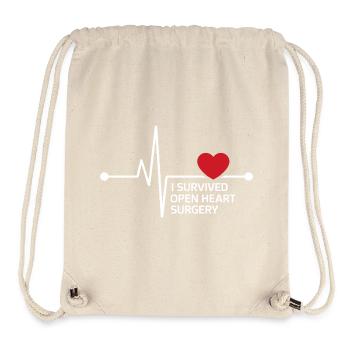 I Survived Open Heart Surgery - Stanley/Stella Recycled Gym Bag - natural - Front