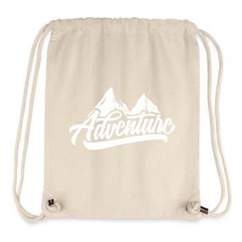 Scénario d’aventure en montagne : motif sommital - Sac à cordon recyclé Stanley/Stella - blanc naturel - Devant
