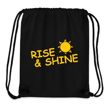 RISE & SHINE - Stanley/Stella recycelter Gym Bag - Schwarz - Vorne