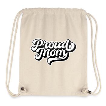 Proud Mom Vintage Love Lettering - Stanley/Stella recycelter Gym Bag - Naturweiß - Vorne