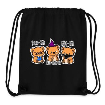 Drei kleine Bären: Stre-Bär Zau-Bär-Er und Räu-Bär - Stanley/Stella recycelter Gym Bag - Schwarz - Vorne