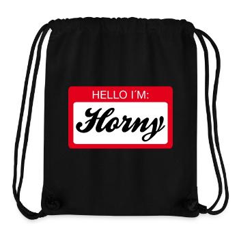 Hello, my name is - Stanley/Stella recycelter Gym Bag - Schwarz - Vorne