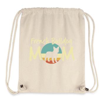 French Bulldog Mom Vintage Design - Stanley/Stella Recycled Gym Bag - natural - Front