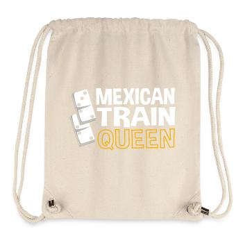 Mexican Train Domino - Stanley/Stella recycelter Gym Bag - Naturweiß - Vorne