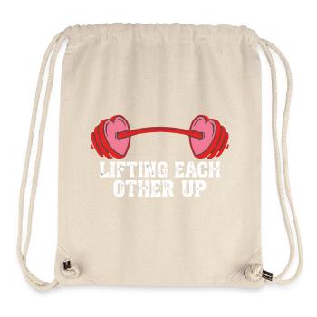 Lifting Each Other Up Funny Gym Workout Valentine - Stanley/Stella Recycled Gym Bag - natural - Front