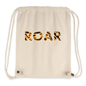 ROAR roar lettering tiger pattern stripes - Stanley/Stella Recycled Gym Bag - natural - Front
