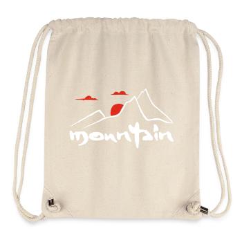 White mountain and red sun - Stanley/Stella Recycled Gym Bag - natural - Front