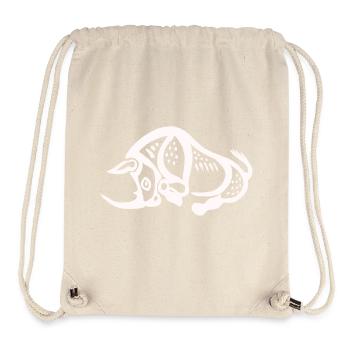 Prähistorisches Nashorn - Weiß - Stanley/Stella recycelter Gym Bag - Naturweiß - Vorne