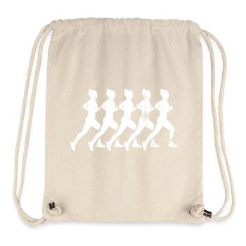 Laufende Mädchen - Stanley/Stella recycelter Gym Bag - Naturweiß - Vorne