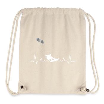 Kitesurfing Windsurfing Cardiogram - Stanley/Stella Recycled Gym Bag - natural - Front