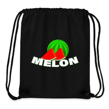 melon - Sac à cordon recyclé Stanley/Stella - noir - Devant