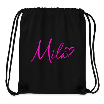 Mila Signature Neon Pink - Stanley/Stella Recycled Gym Bag - black - Front