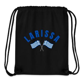 Drapeaux grecs de Larissa - Sac à cordon recyclé Stanley/Stella - noir - Devant