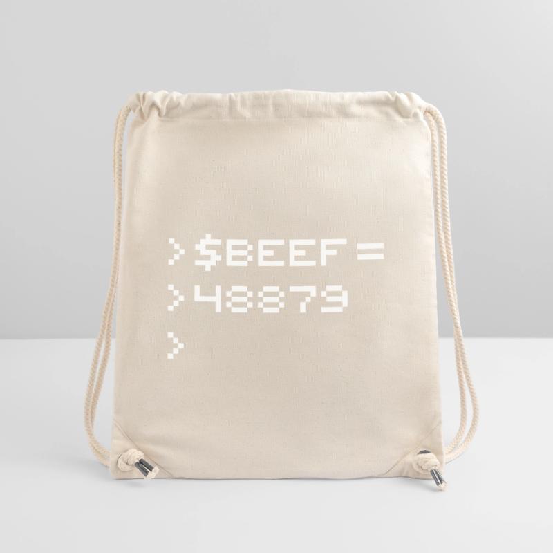 BEEF 8-bit Code Nerd Pixel Terminal Rétro Sac à cordon recyclé Stanley/Stella