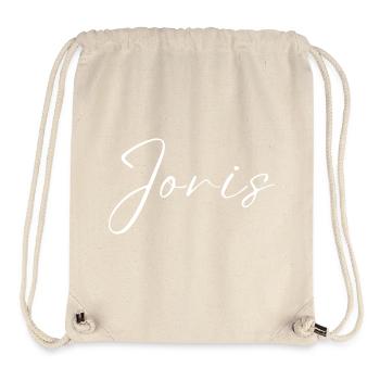 Jori's Name with J Boy's Name Boy Birth Baby Boy - Stanley/Stella Recycled Gym Bag - natural - Front