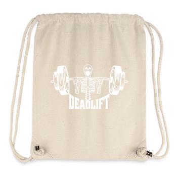 Skeleton soulevé de terre gymnase Illustration - Sac à cordon recyclé Stanley/Stella - blanc naturel - Devant