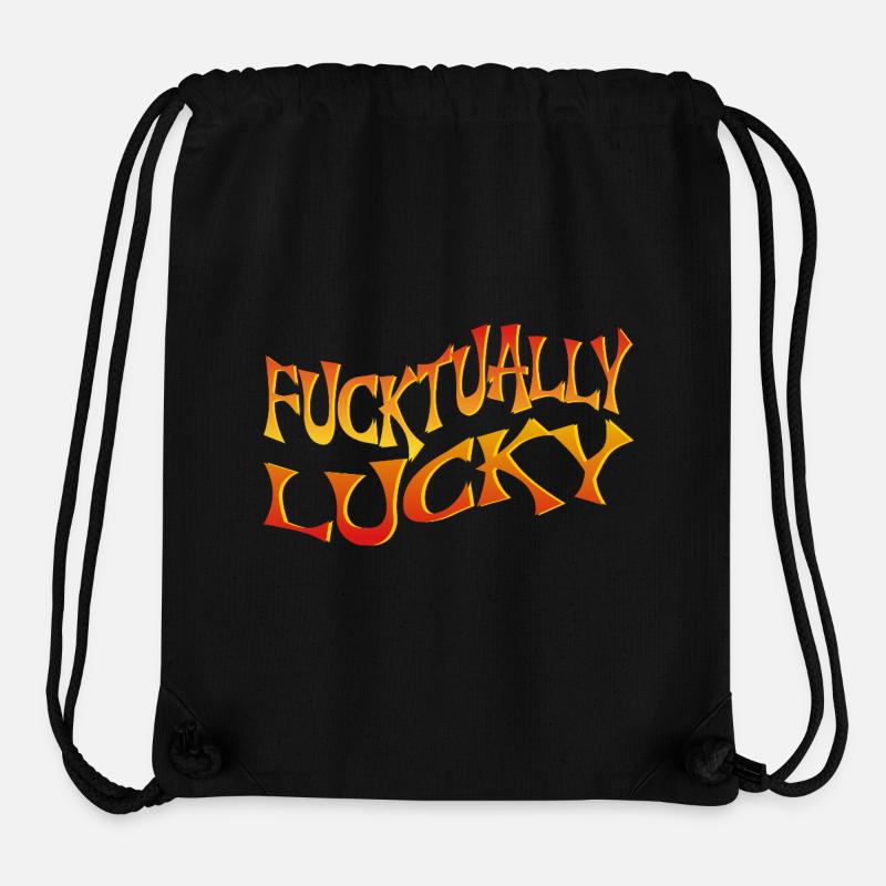 Bold Text Art with Angular Font Style - Stanley/Stella Recycled Gym Bag - black