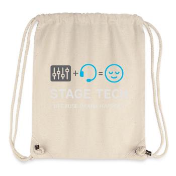 Équipe technique théâtrale Technicien de scène Son - Sac à cordon recyclé Stanley/Stella - blanc naturel - Devant