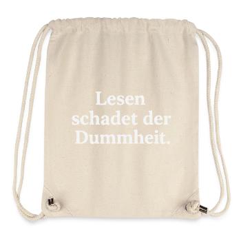 Reading harms stupidity - Stanley/Stella Recycled Gym Bag - natural - Front
