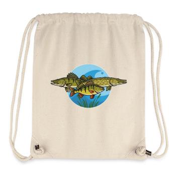 Perch, pike, zander, predator, fishing - Stanley/Stella Recycled Gym Bag - natural - Front