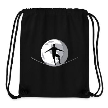 The Zen of Balance: Slacklining by the Moon - Stanley/Stella Recycled Gym Bag - black - Front