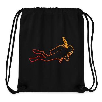 Funny diving motif - Stanley/Stella Recycled Gym Bag - black - Front