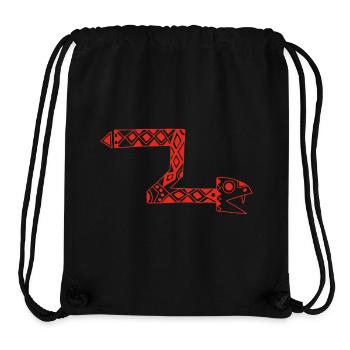 Serpent totem rouge - Sac à cordon recyclé Stanley/Stella - noir - Devant