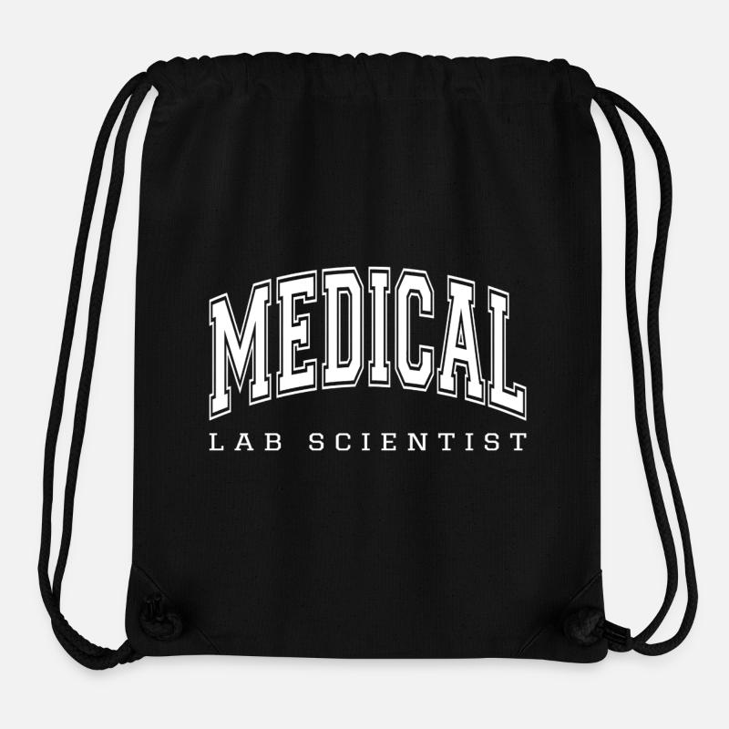 Scientifique de laboratoire médical - Technicien de laboratoire - Sac à cordon recyclé Stanley/Stella - noir