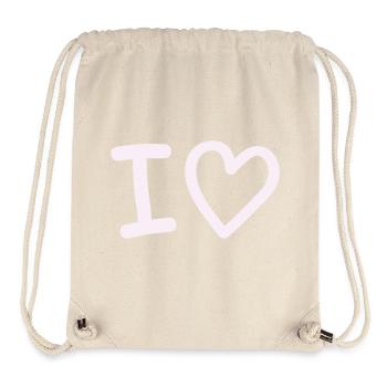 i_love - Stanley/Stella Recycled Gym Bag - natural - Front