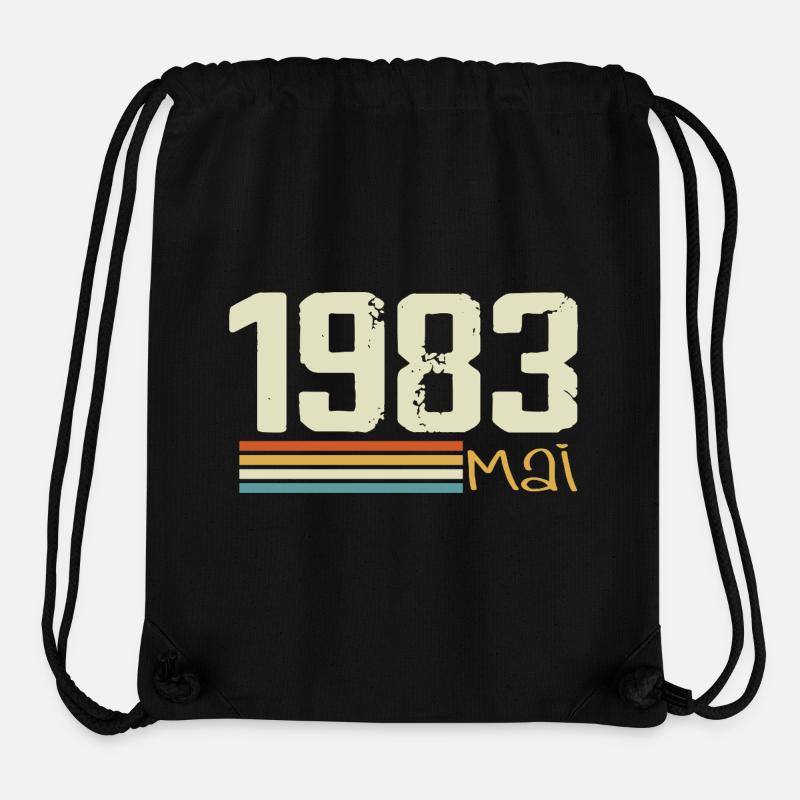 Mai 1983 - Stanley/Stella recycelter Gym Bag - Schwarz