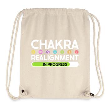 Alignement du chakra - Énergie en flux - Sac à cordon recyclé Stanley/Stella - blanc naturel - Devant