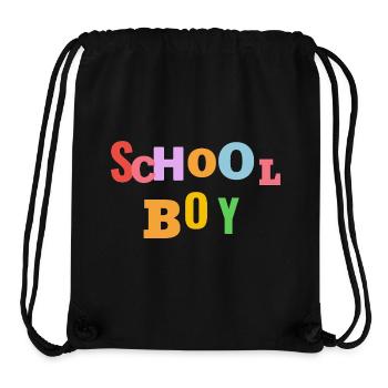 Colourful School Boy Typography - Stanley/Stella Recycled Gym Bag - black - Front
