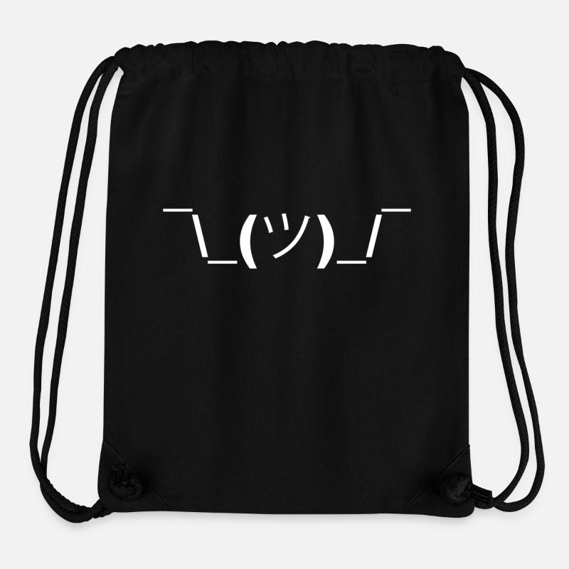 Shrug Face - Just a nice shrug - Stanley/Stella Recycled Gym Bag - black