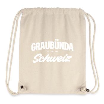 Graubünden Schweiz Vintage Logo - Stanley/Stella recycelter Gym Bag - Naturweiß - Vorne
