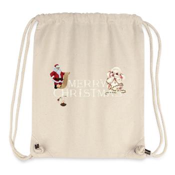 Merry Christmas wishes you Santa Claus - Stanley/Stella Recycled Gym Bag - natural - Front