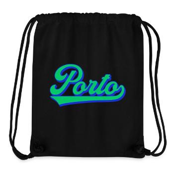 Porto Neon Script Retro - Stanley/Stella recycelter Gym Bag - Schwarz - Vorne