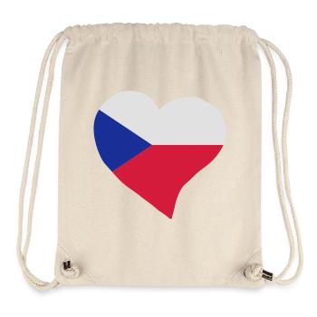 Tschechische Herz - Stanley/Stella recycelter Gym Bag - Naturweiß - Vorne